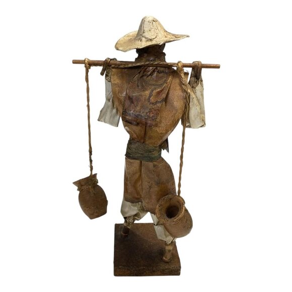 Handmade Mexican Folk Art Paper Mache Old Village People Figurine Lot Vintage - Picture 7 of 12